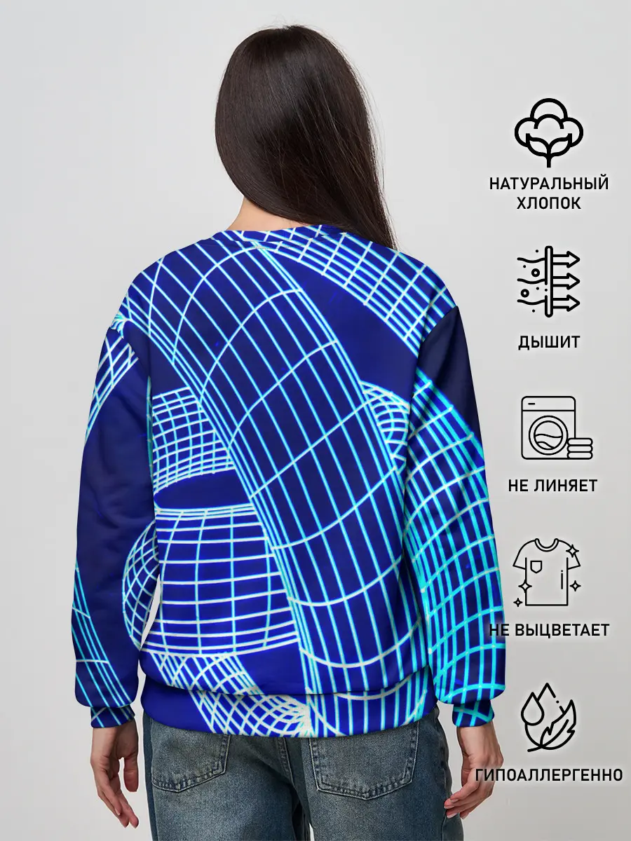 Женский свитшот / НЕОНОВАЯ СПИРАЛЬ