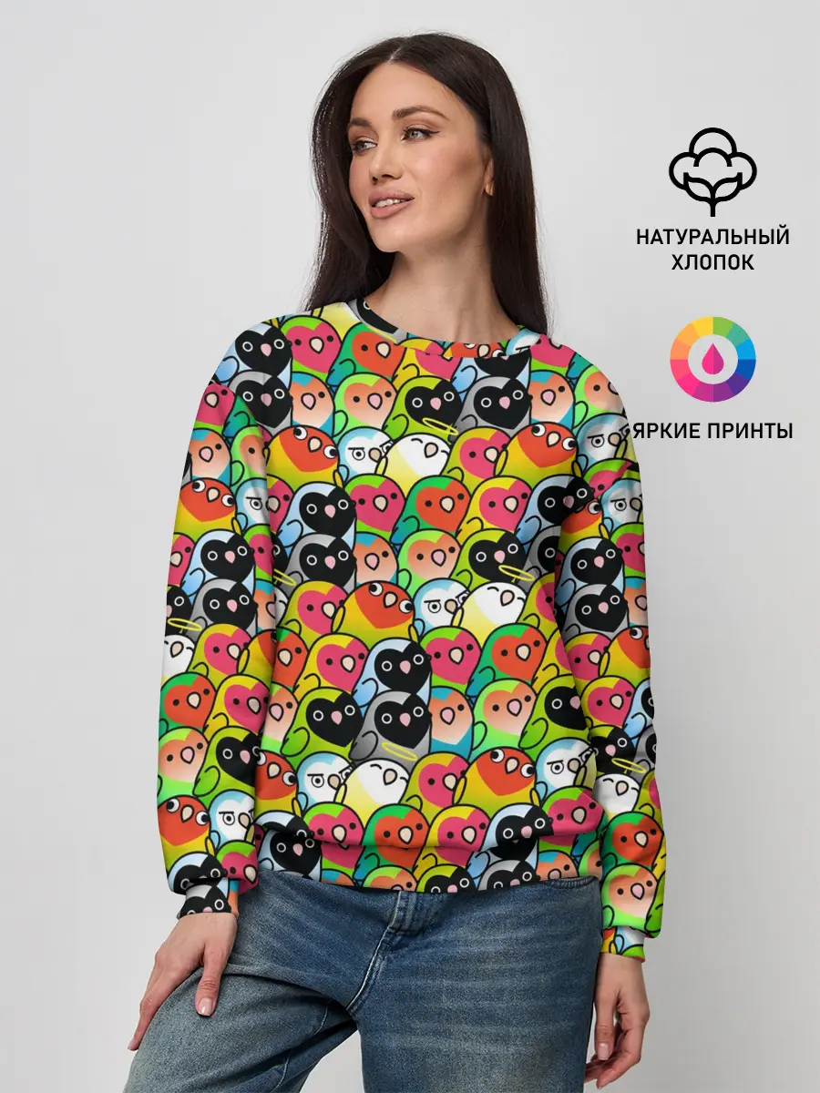 Женский свитшот / Папуги