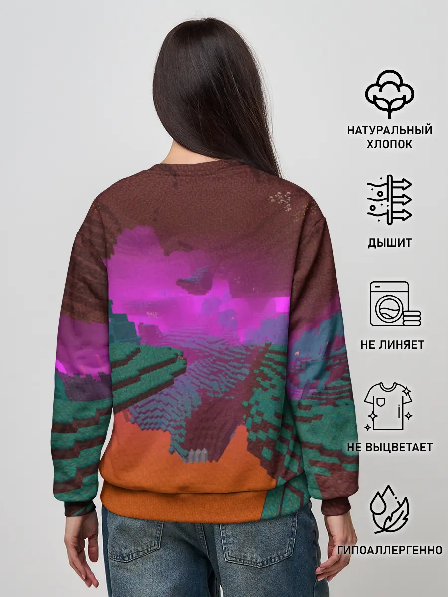 Женский свитшот / Майнкрафт | Minecraft Hoglin