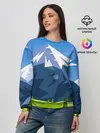 Женский свитшот / Горы пейзаж природа вектор