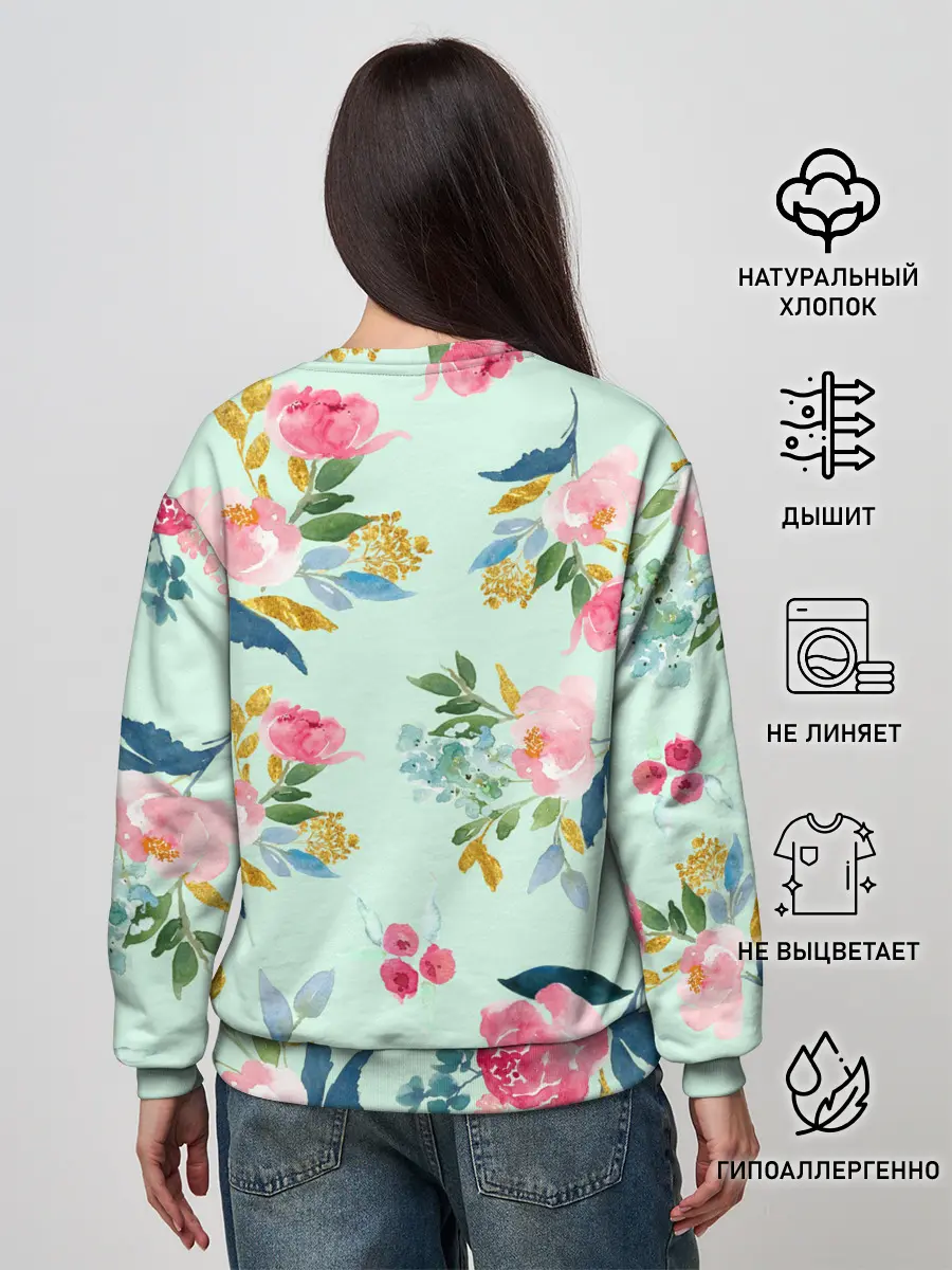 Женский свитшот / Цветы