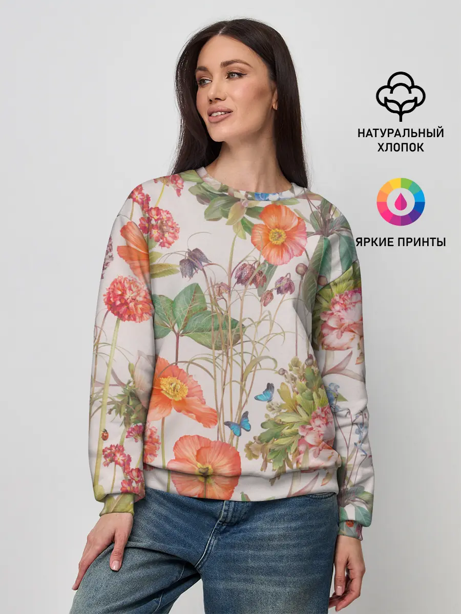Женский свитшот / Цветы