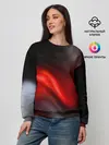 Женский свитшот / BLACK RED WAVES | АБСТРАКЦИЯ