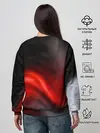 Женский свитшот / BLACK RED WAVES | АБСТРАКЦИЯ
