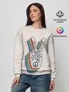Женский свитшот / PEACE and LOVE | МИР и ЛЮБОВЬ