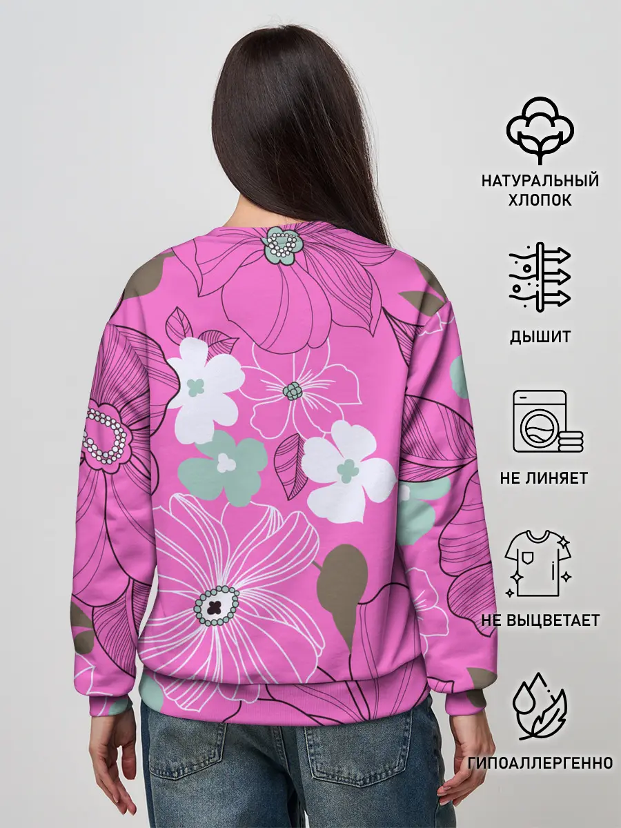 Женский свитшот / Аниме Цветочная Тян