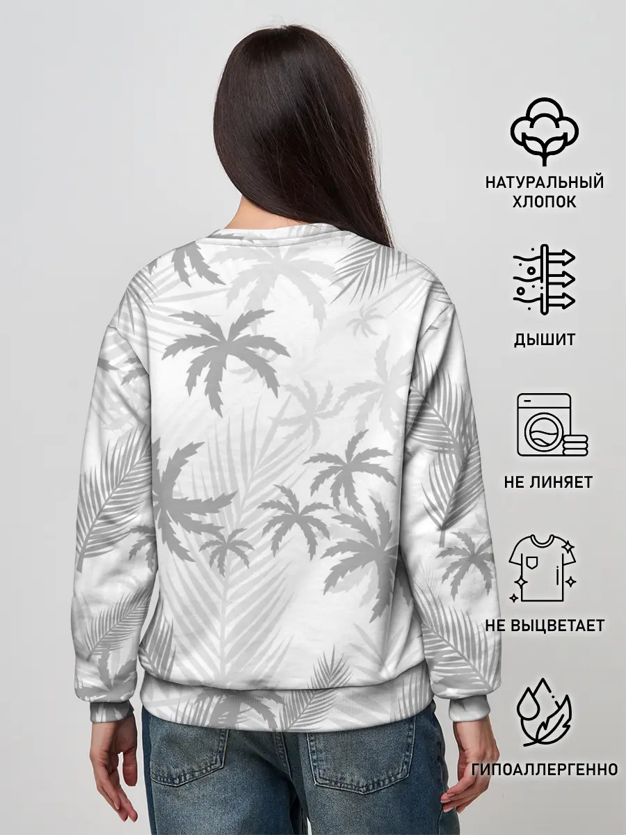 Женский свитшот / ПАЛЬМЫ | ЛЕТО | TROPICAL
