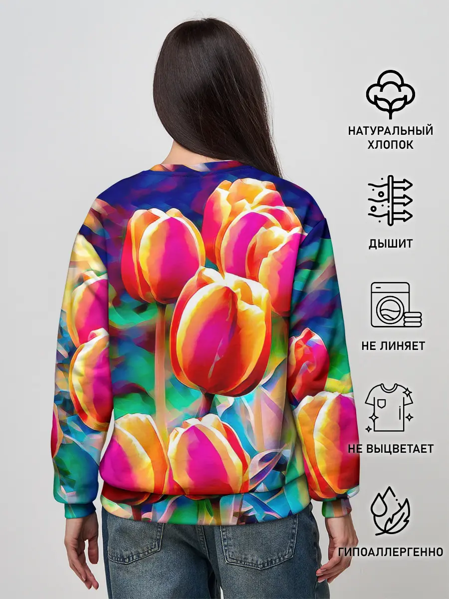 Женский свитшот / Тюльпаны