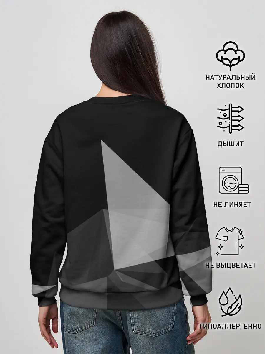 Женский свитшот / Camo - Black & White