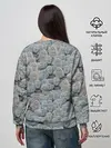 Женский свитшот / Каменные лица 3D МЕМ 2020