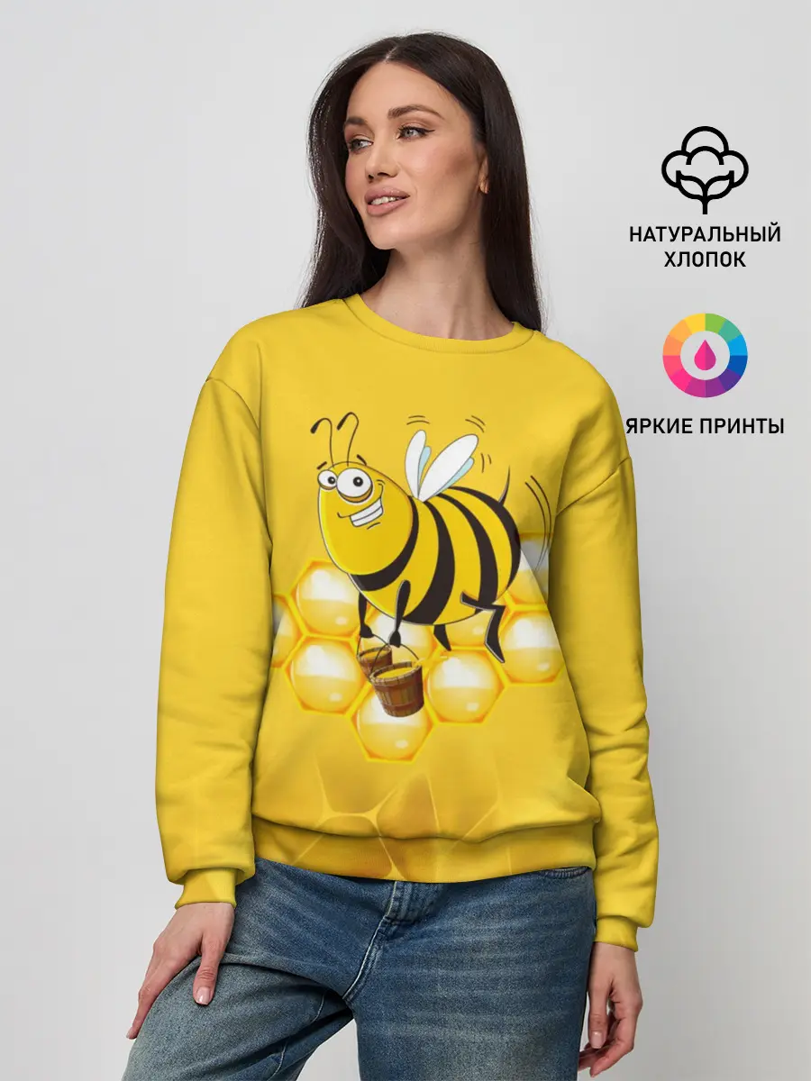 Женский свитшот / Лето. Пчелы. Мед