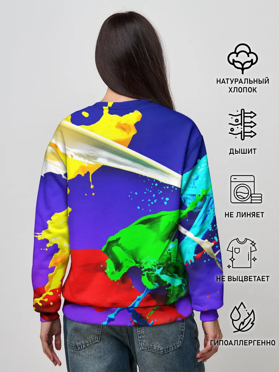 Женский свитшот / НЕОНОВЫЙ КРАСКИ