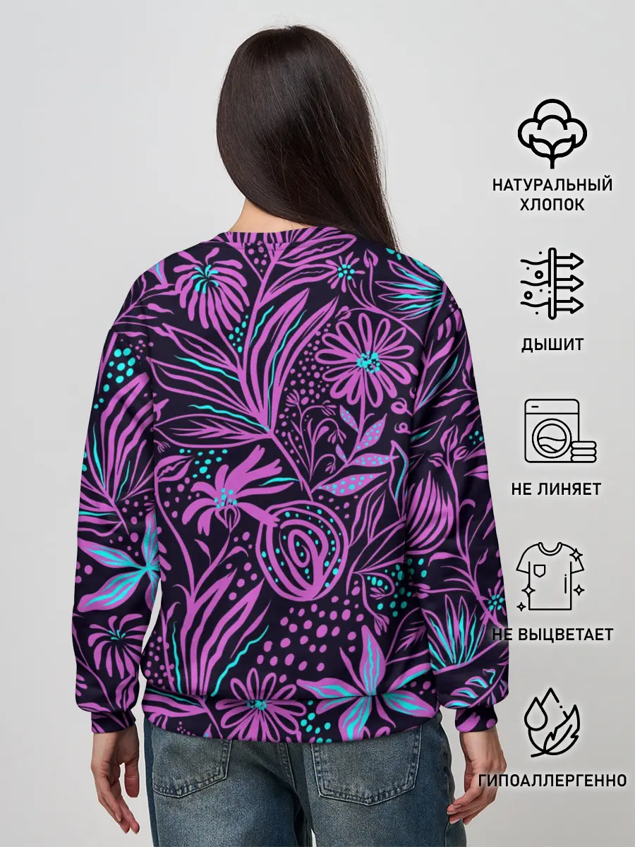 Женский свитшот / Лев | Флора