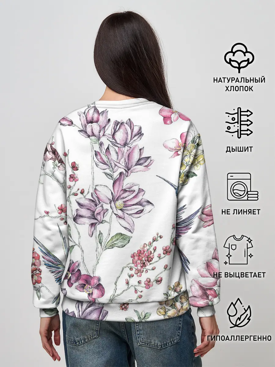 Женский свитшот / Колибри