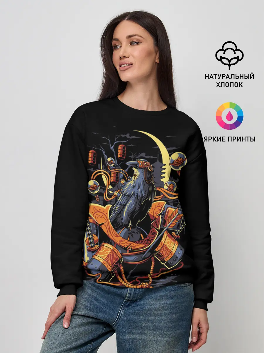 Женский свитшот / ВОРОН СТИМПАНК