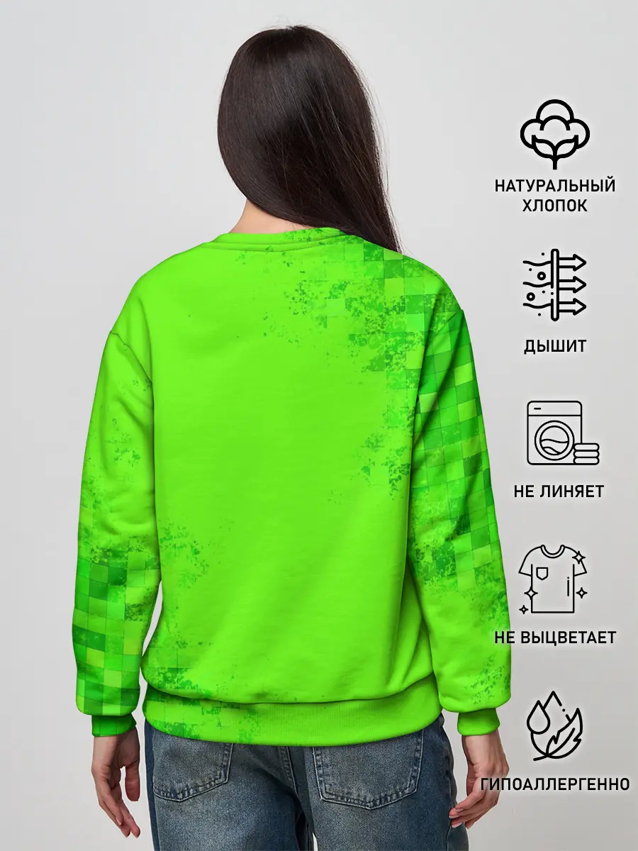 Женский свитшот / MINECRAFT CREEPER CAT