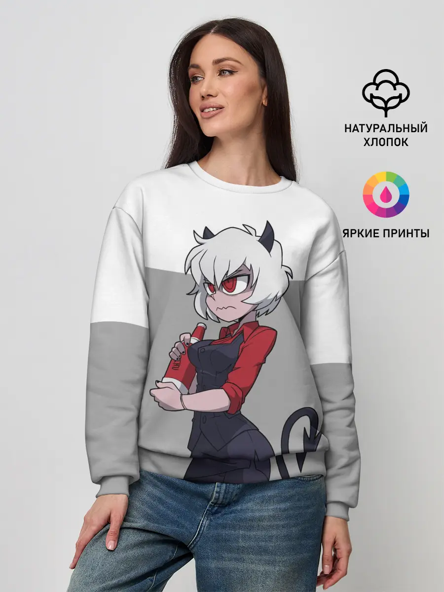 Женский свитшот / Сердитая Малина. HELLTAKER