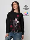 Женский свитшот / Lucifer стоит злодейка Helltaker