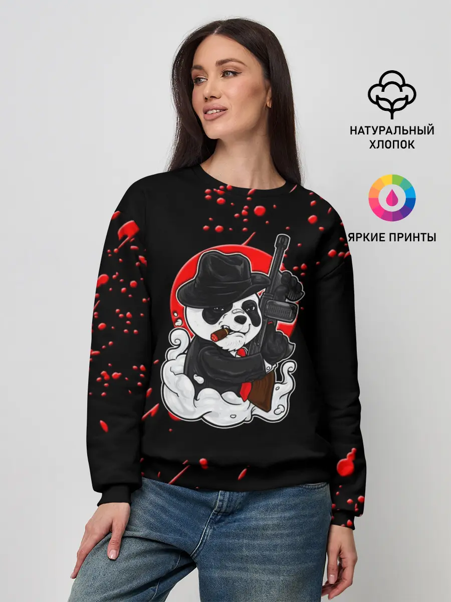 Женский свитшот / Панда Мафиози