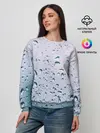 Женский свитшот / Капли окно стекло дождь серо