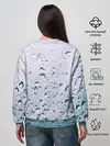 Женский свитшот / Капли окно стекло дождь серо