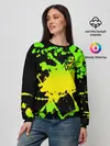 Женский свитшот / KILLA зеленые брызги