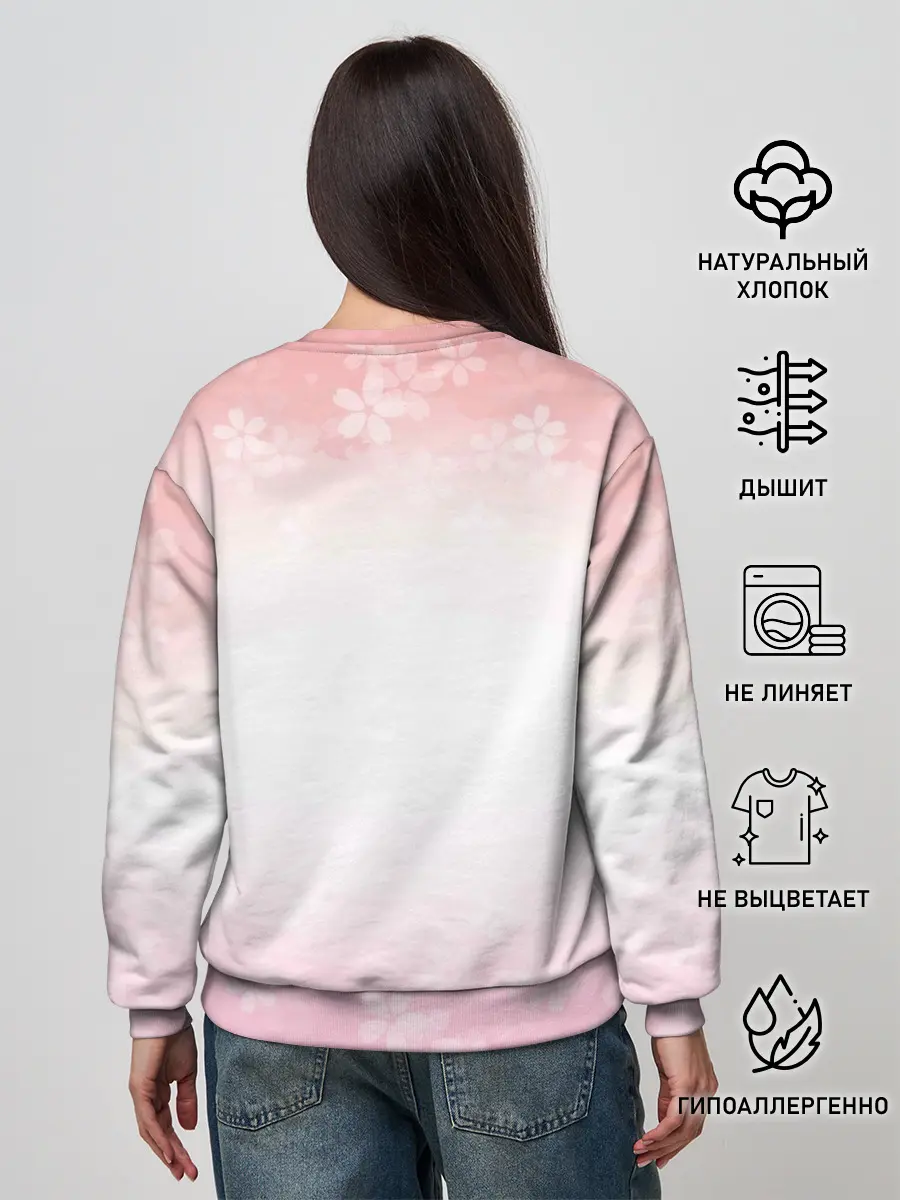 Женский свитшот / ЛИСА И САКУРА | FOX AND SAKURA