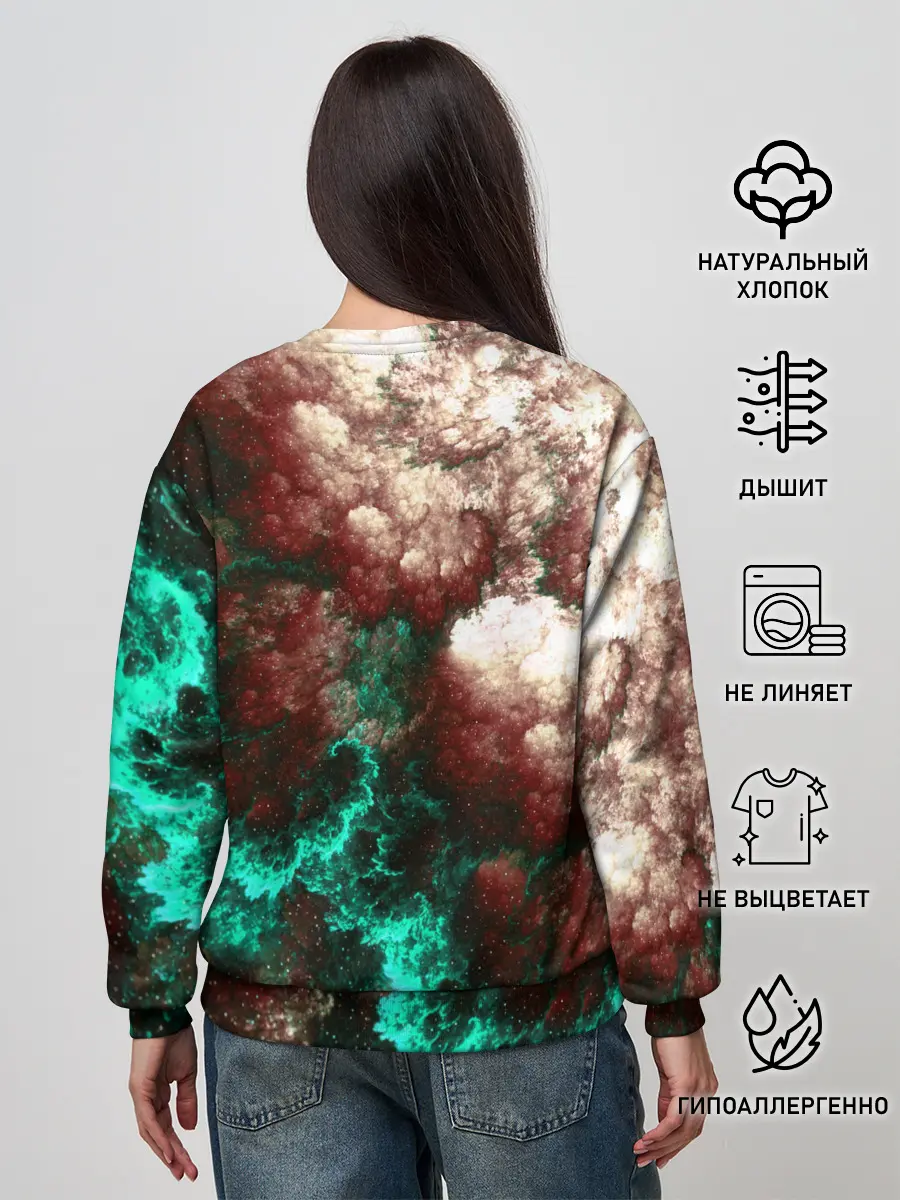 Женский свитшот / НЕОНОВЫЙ КОСМОС