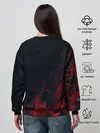Женский свитшот / RED STRIPES | КРАСНАЯ ГЕОМЕТРИЯ