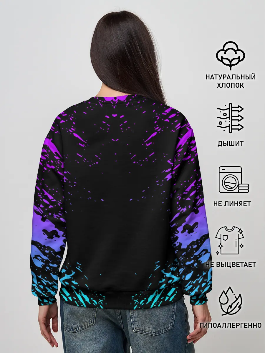Женский свитшот / НЕОНОВЫЕ БРЫЗГИ