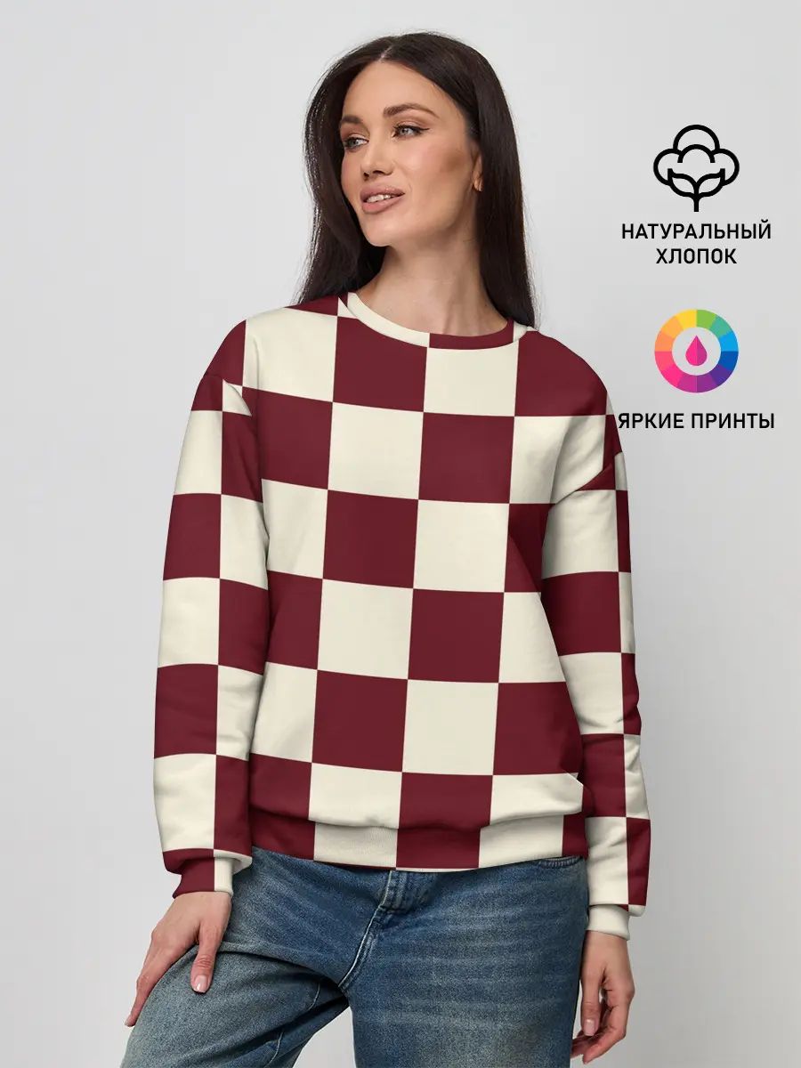 Женский свитшот / Шахматка