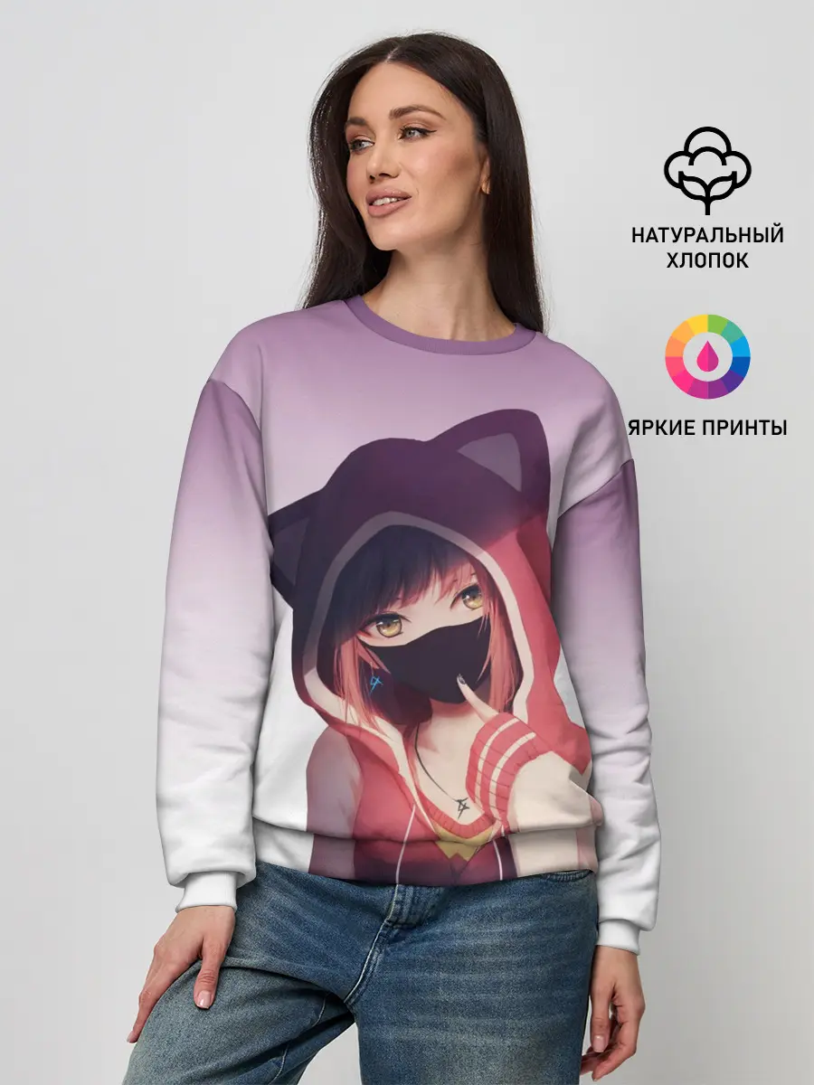 Женский свитшот / Аниме. Маска