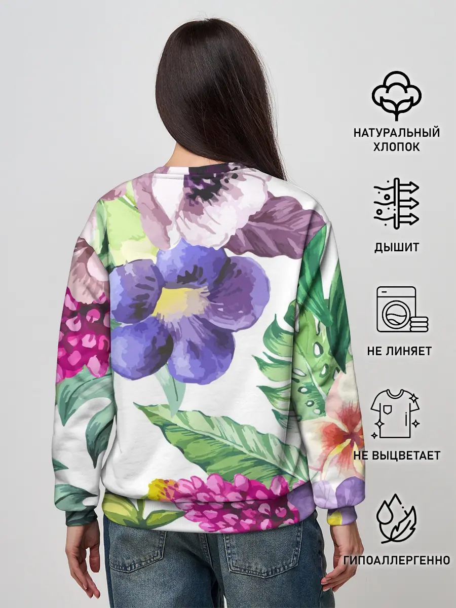 Женский свитшот / Цветы