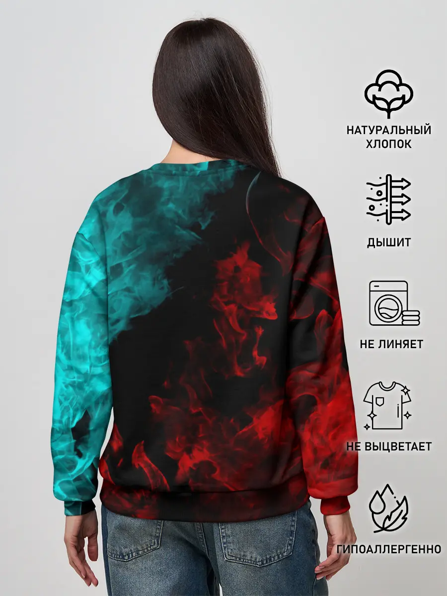 Женский свитшот / НЕОНОВЫЙ ОГОНЬ