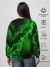 Женский свитшот / МОЛНИЯ GREEN NEON