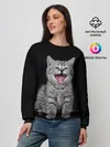 Женский свитшот / Кричащий кот.
