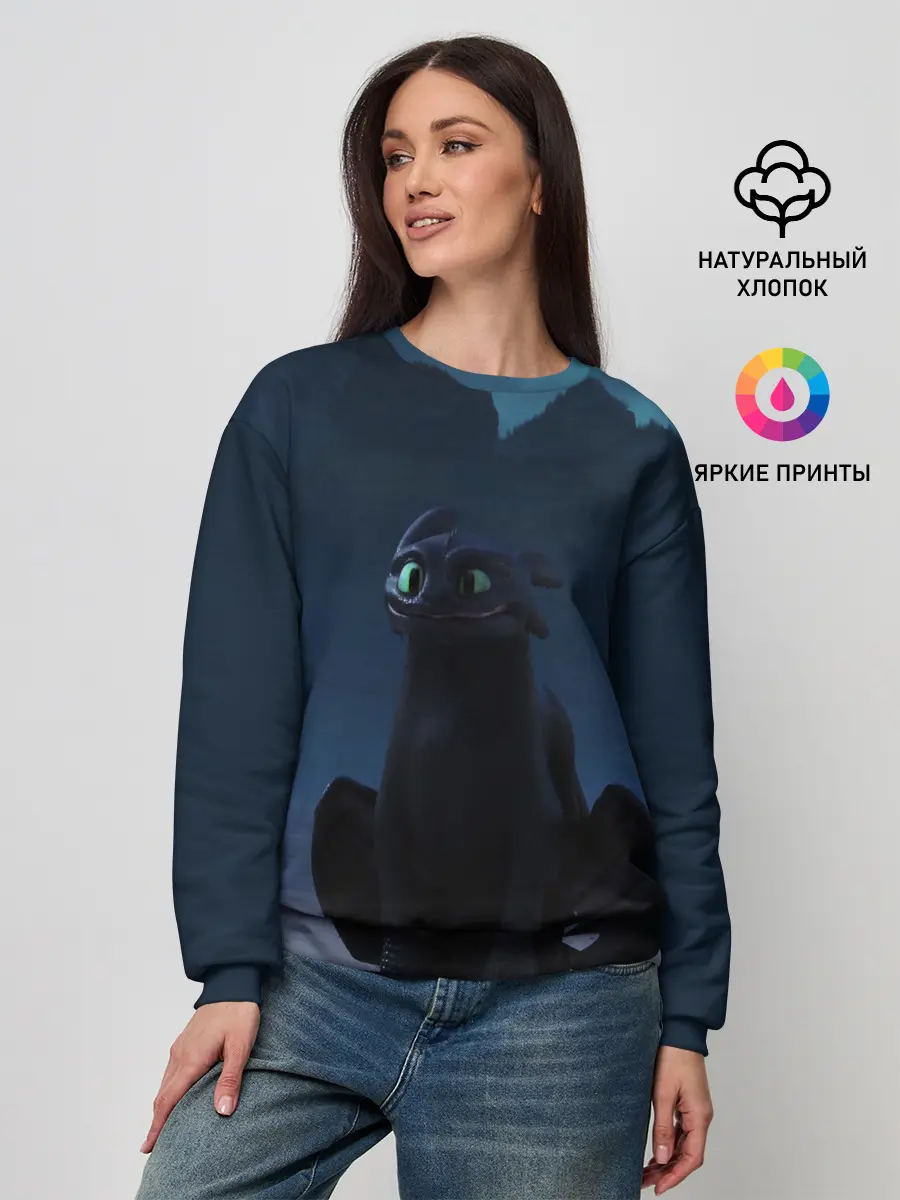 Женский свитшот / Беззубик:Ночная Фурия