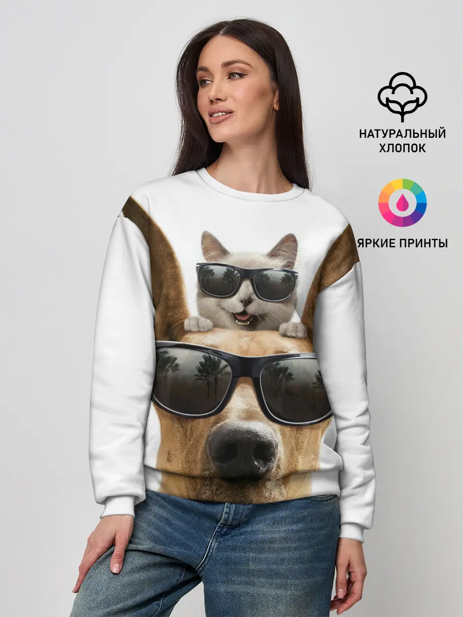 Женский свитшот / Блатные животные.