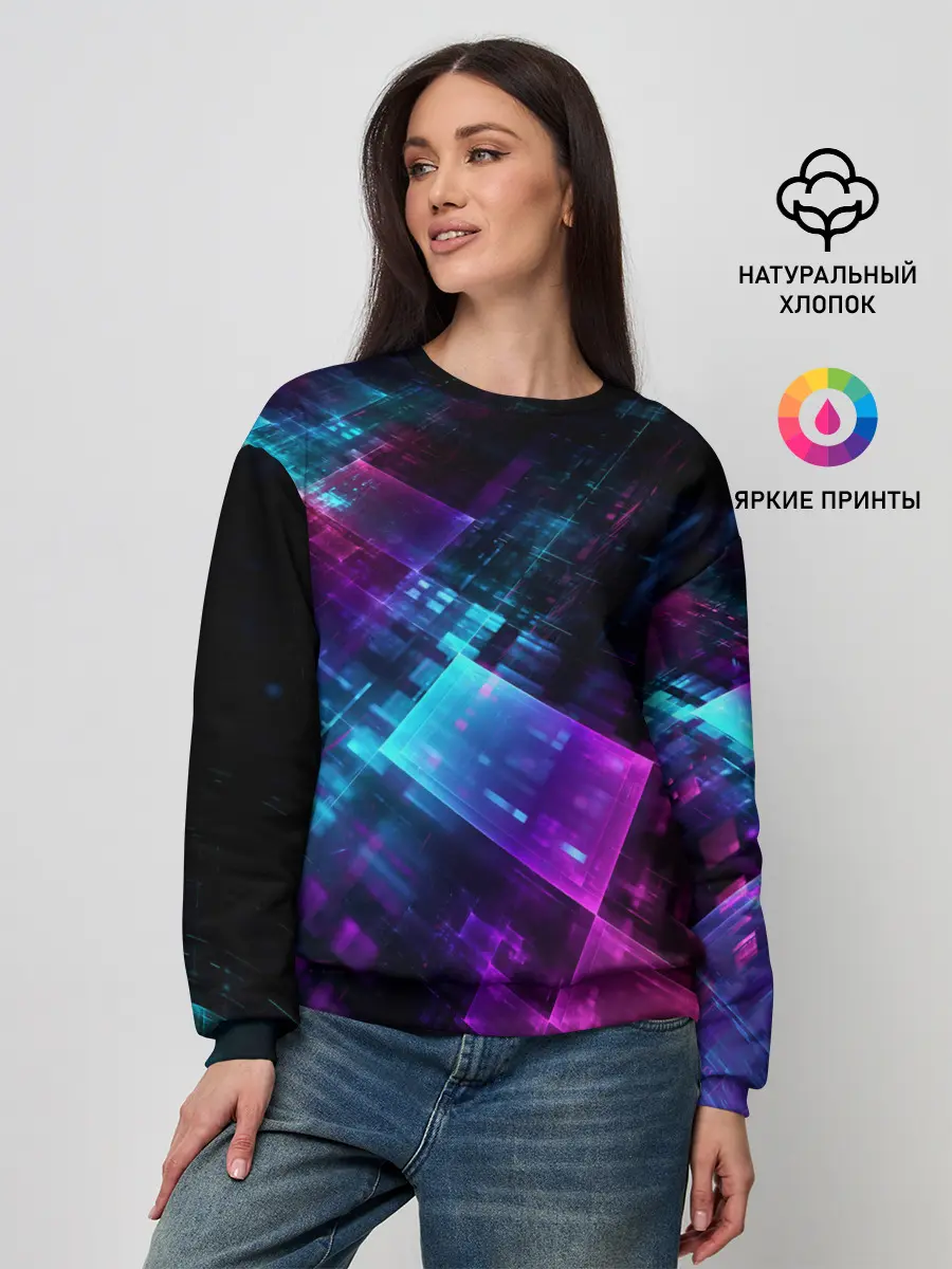 Женский свитшот / НЕОНОВАЯ АБСТРАКЦИЯ