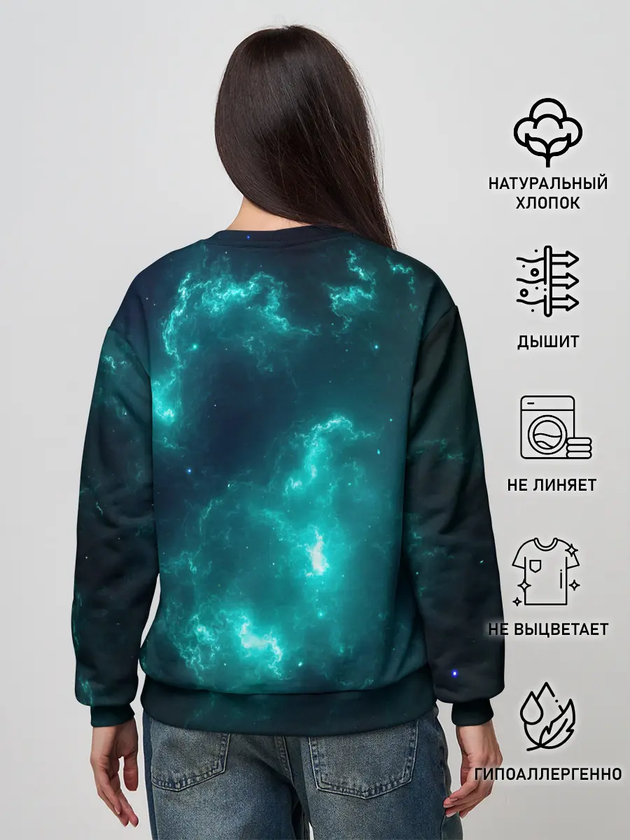 Женский свитшот / НЕОНОВЫЙ КОСМОС | NEON SPACE