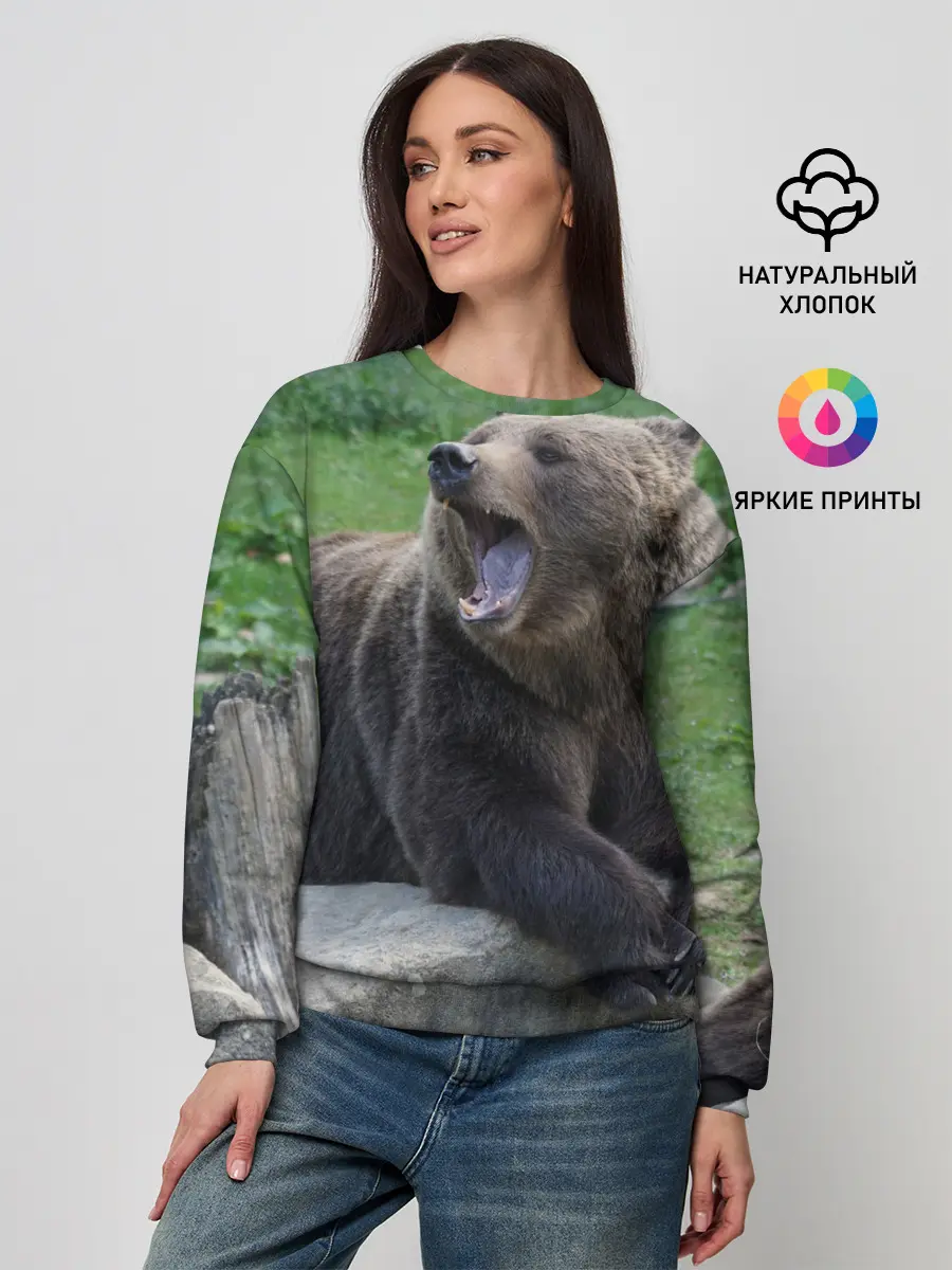 Женский свитшот / Медведь