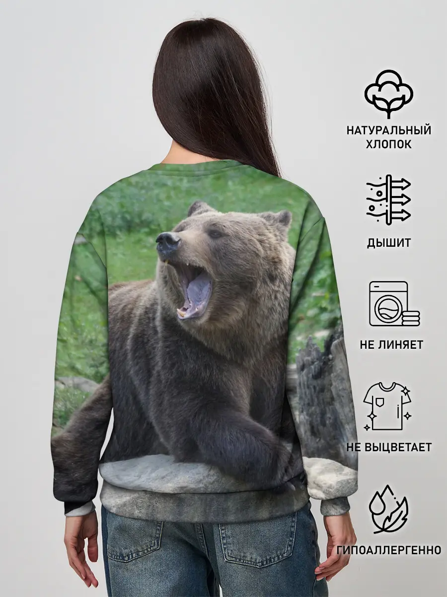 Женский свитшот / Медведь