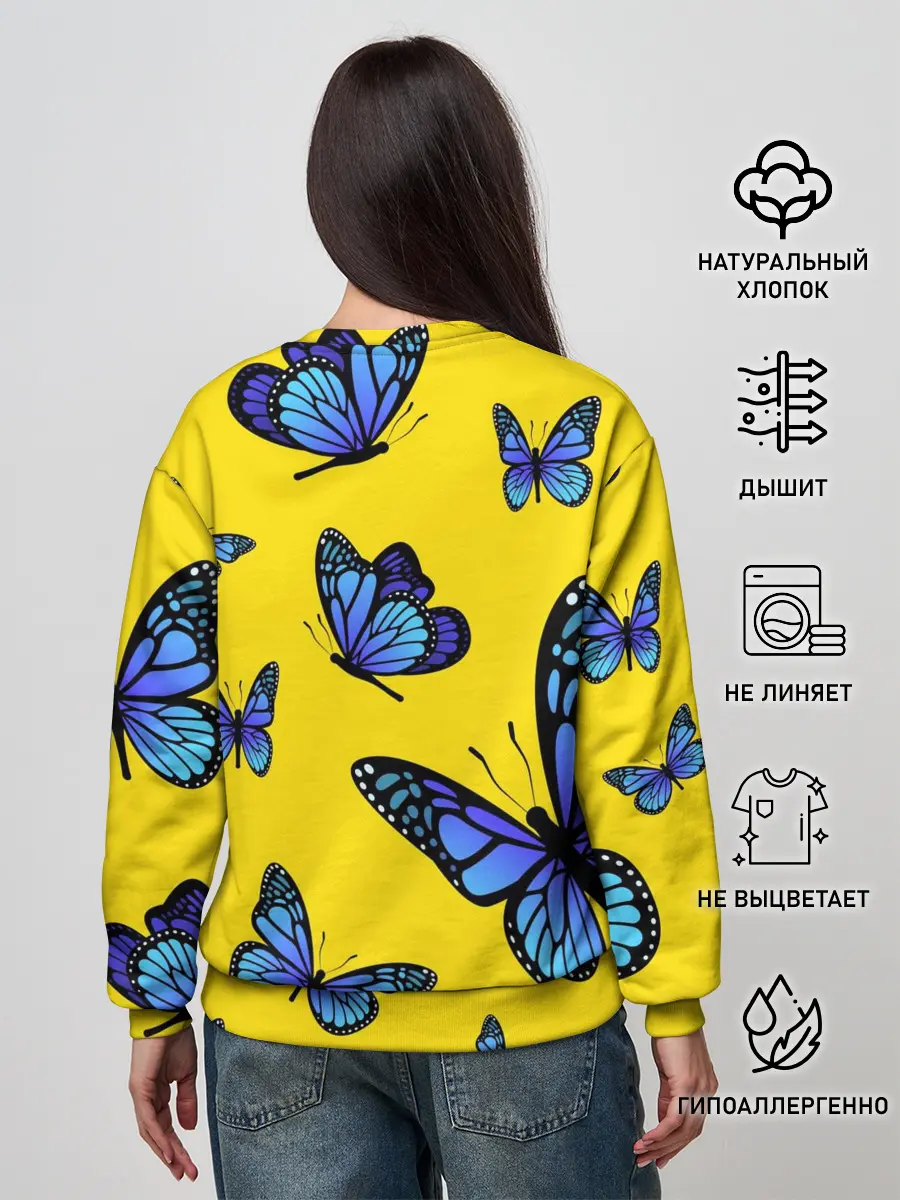Женский свитшот / БАБОЧКИ