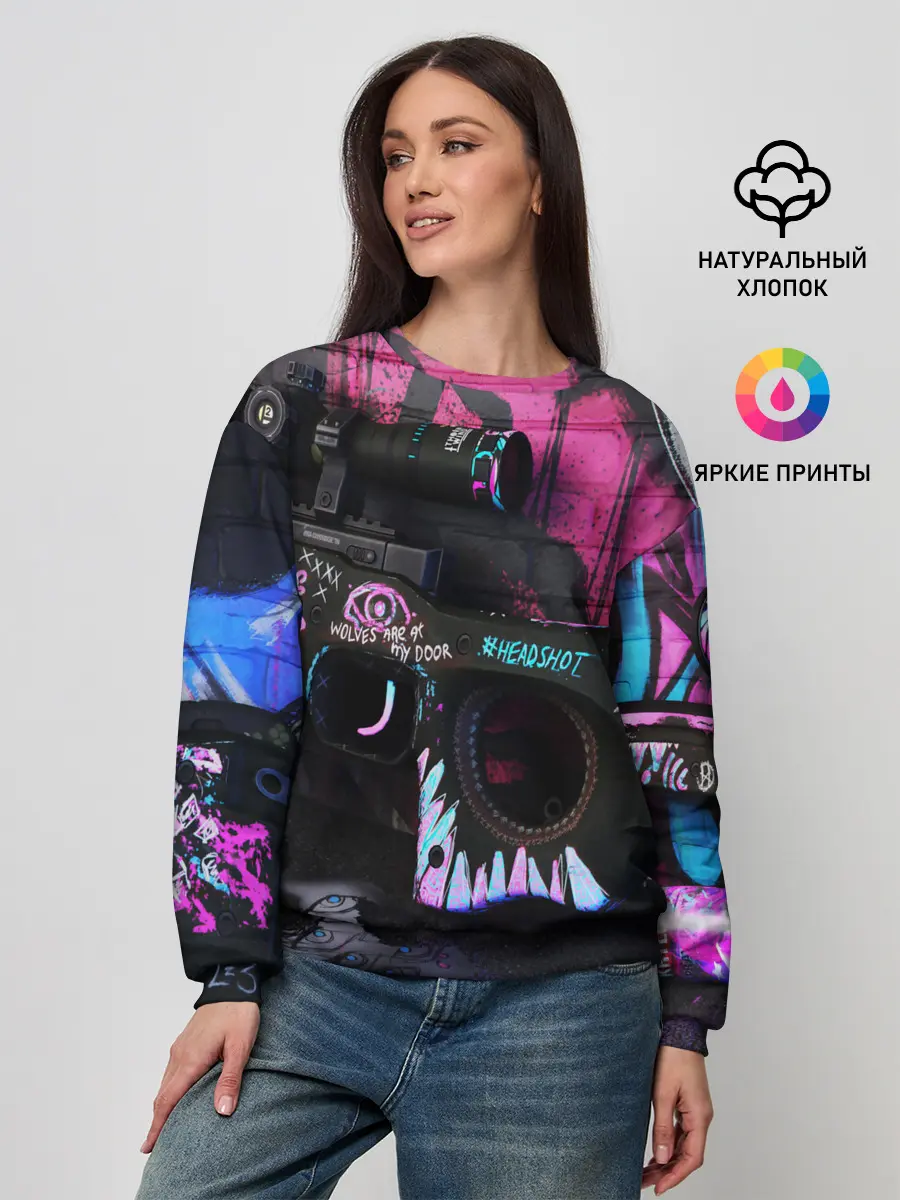 Женский свитшот / CS GO:НЕОНУАР