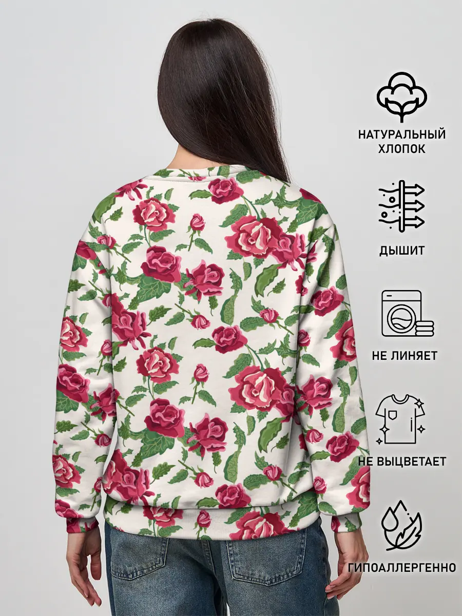 Женский свитшот / Цветочный узор