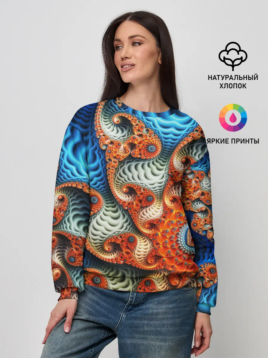 Женский свитшот / Fractal illusion