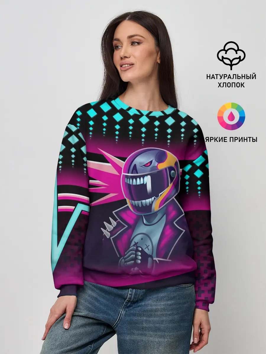 Женский свитшот / НЕОНОВЫЙ ГОНЩИК