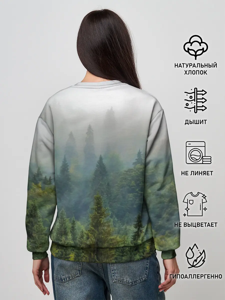 Женский свитшот / Лес мой храм