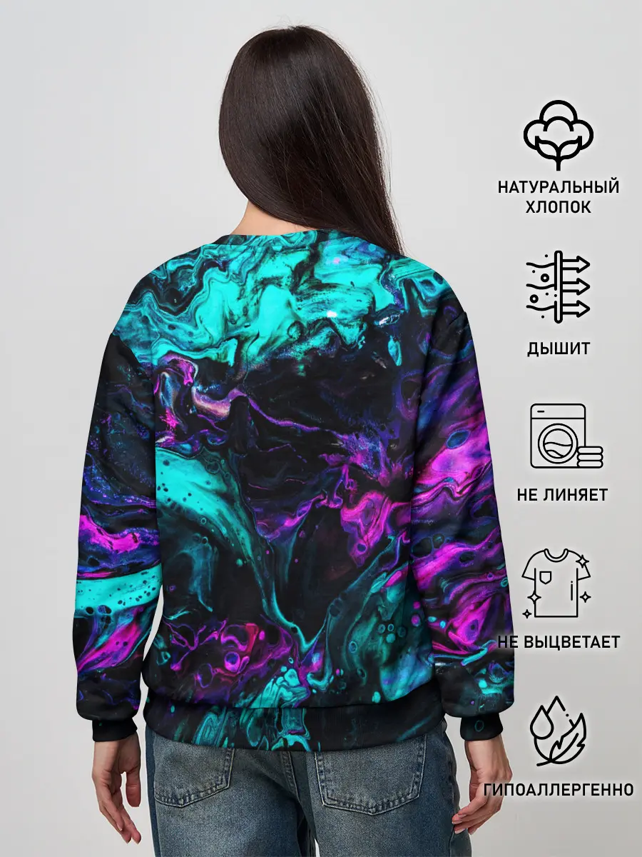 Женский свитшот / НЕОНОВАЯ АБСТРАКЦИЯ | NEON