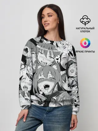 Женский свитшот / AHEGAO monochrome